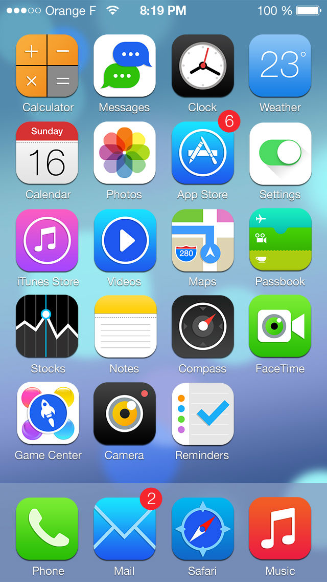 改编ios7风格PSD素材(图1)